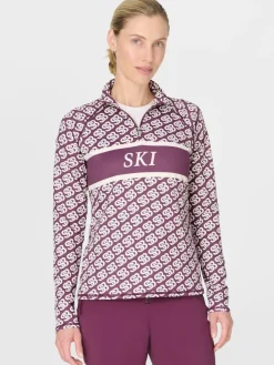 Best Sweaty Betty Purple Ski Half Zip Thermal