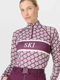Best Sweaty Betty Purple Ski Half Zip Thermal