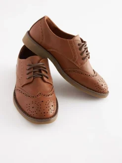Next Tan Brown Brogue Shoes^BOY Occasionwear