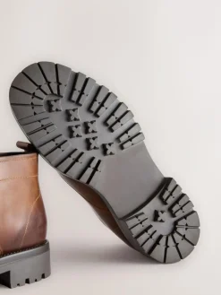 Outlet Next Chunky Leather Chukka Boots Tan Brown