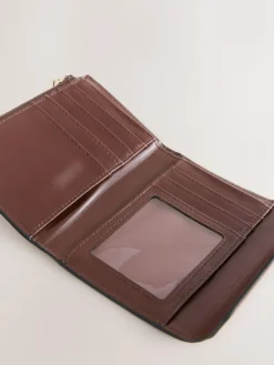 Next Tan Brown Envelope Lock Purse^Women Purses