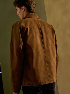 Next Tan Brown Faux Suede Harrington Jacket^ Coats & Jackets|Coats & Jackets