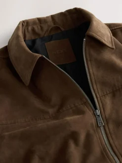 Next Tan Brown Faux Suede Harrington Jacket^ Coats & Jackets|Coats & Jackets