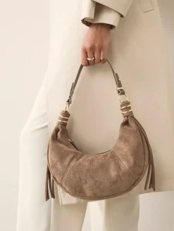 Discount Next Tan Brown Faux Suede Sling Shoulder Bag