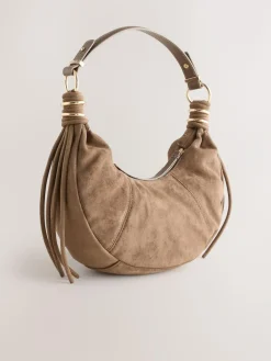 Discount Next Tan Brown Faux Suede Sling Shoulder Bag
