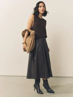 Online Next Tan Brown Faux Suede Weave Shoulder Bag