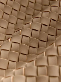 Online Next Tan Brown Faux Suede Weave Shoulder Bag