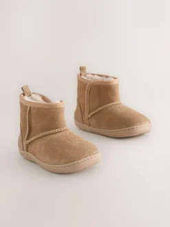 Next Tan Brown First Walker Suede Pull On Boots^ Unisex|Shoes