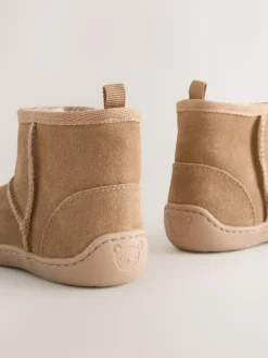 Next Tan Brown First Walker Suede Pull On Boots^ Unisex|Shoes