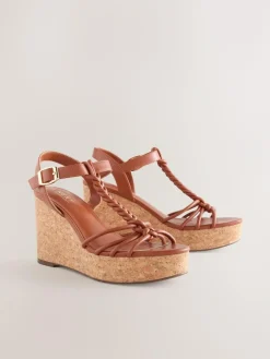 Next Forever Comfort® Plaited Strappy Wedge Heels^Women Heels