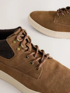 Sale Next Knitted Collar Ankle Boots Tan Brown