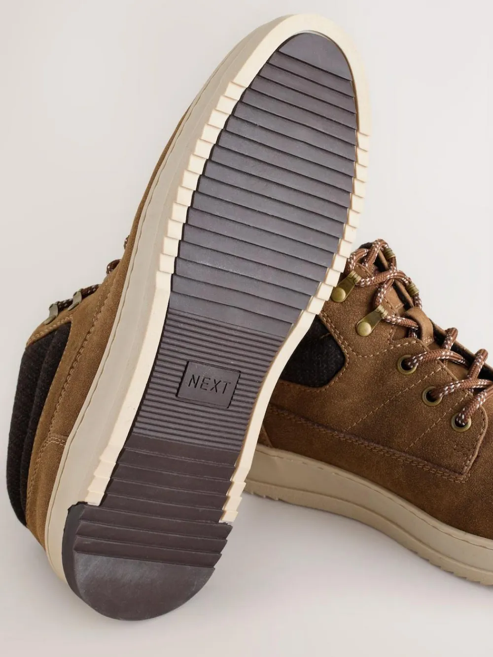 Sale Next Knitted Collar Ankle Boots Tan Brown