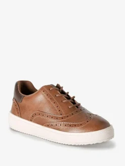 Next Lace-up Brogue Shoes Tan Brown