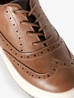 Next Lace-up Brogue Shoes Tan Brown