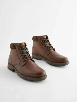 New Next Leather Boots Tan Brown