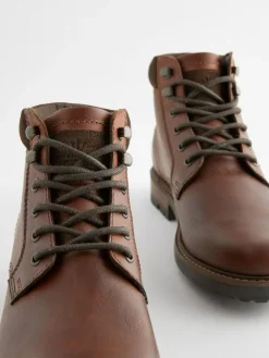 New Next Leather Boots Tan Brown