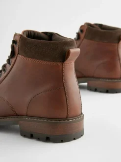 New Next Leather Boots Tan Brown