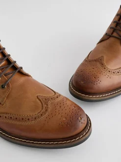 Next Leather Brogue Boots^ Boots|Boots