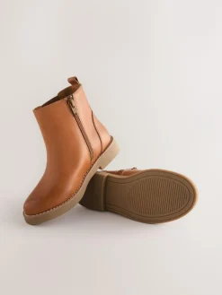 Outlet Next Leather Chelsea Boots Tan Brown