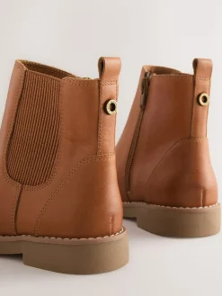 Outlet Next Leather Chelsea Boots Tan Brown