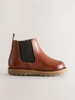 Hot Next Tan Brown Leather Chelsea Boots