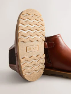 Hot Next Tan Brown Leather Chelsea Boots