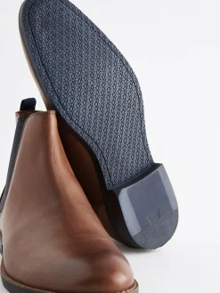 Discount Next Tan Brown Leather Chelsea Boots