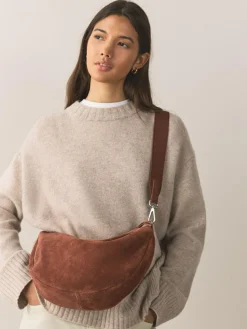 Next Tan Brown Leather Sling Cross Body Bag^Women Bags