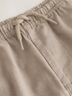 Clearance Next Tan Brown Linen Blend Pull On Trousers (3-16yrs)