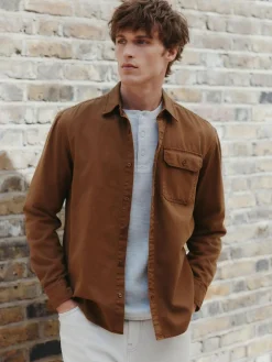 Next Long Sleeve Garment Dyed Oxford Shirt^ Shirts