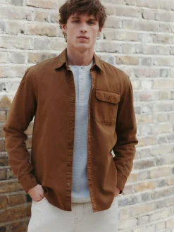 Next Long Sleeve Garment Dyed Oxford Shirt^ Shirts