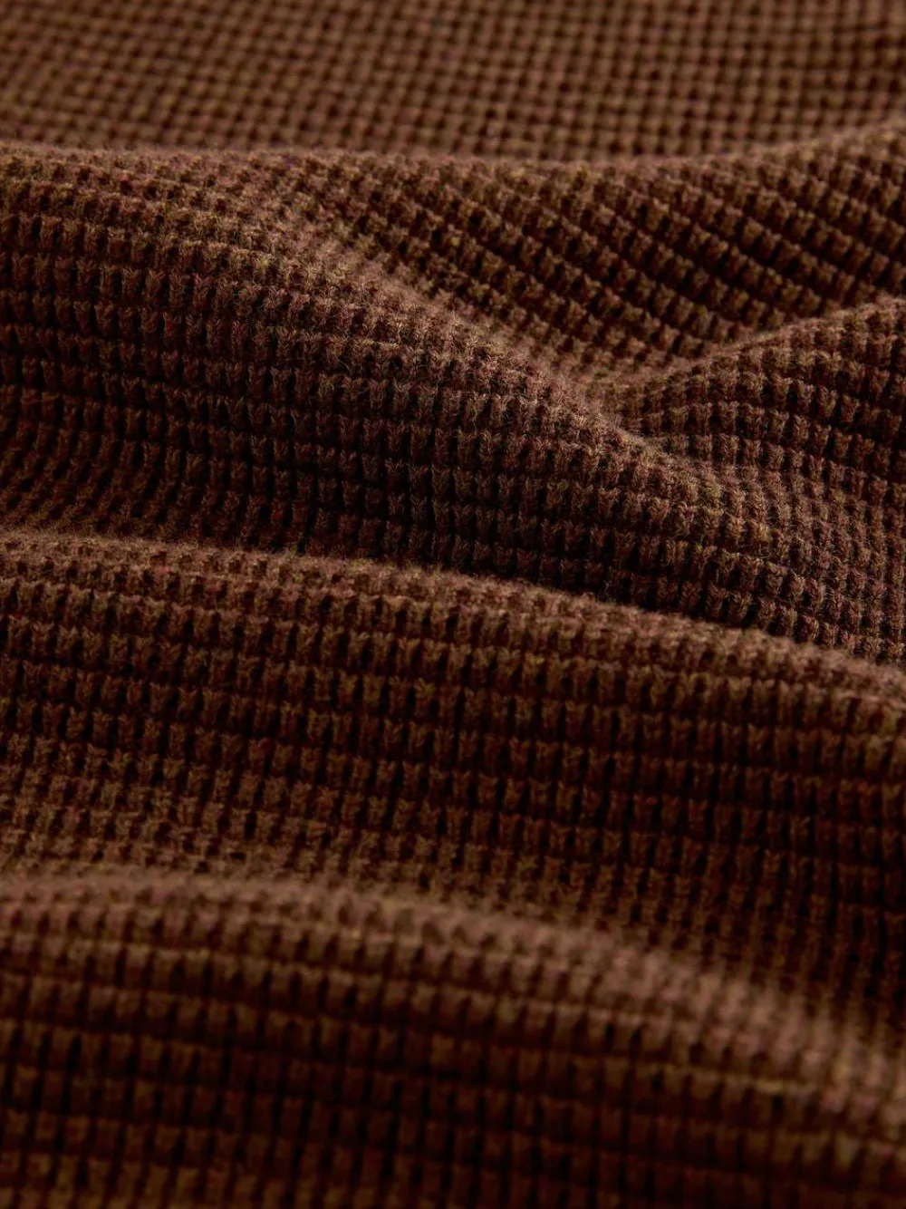 Outlet Next Plain N.Premium Regular Fit Cotton Rich Textured Premium Quarter Zip Jumper Tan Brown