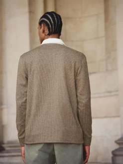 Next Tan Brown Puppytooth Rugby Shirt^ Tops & T-Shirts