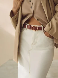 Best Next Tan Brown Regular PU Belt