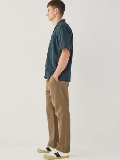 Next Regular Tapered Fit Single Pleated Stretch Chinos Trousers^ Pants & Chinos