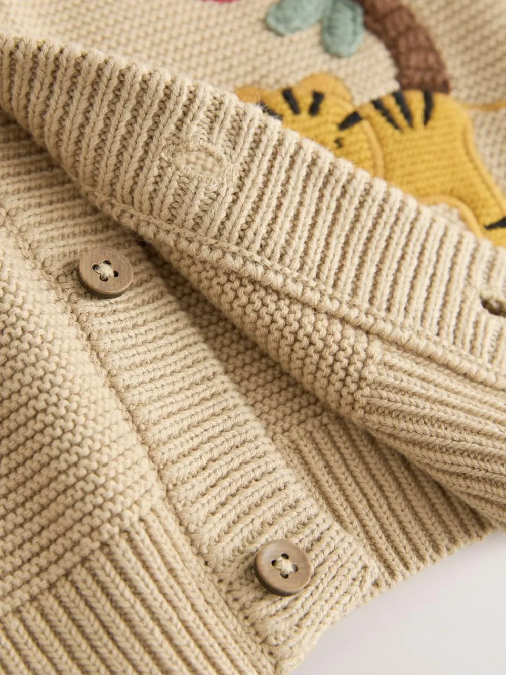 Next Tan Brown Safari Character Cardigan (3mths-7yrs)^BOY Knitwear|Knitwear