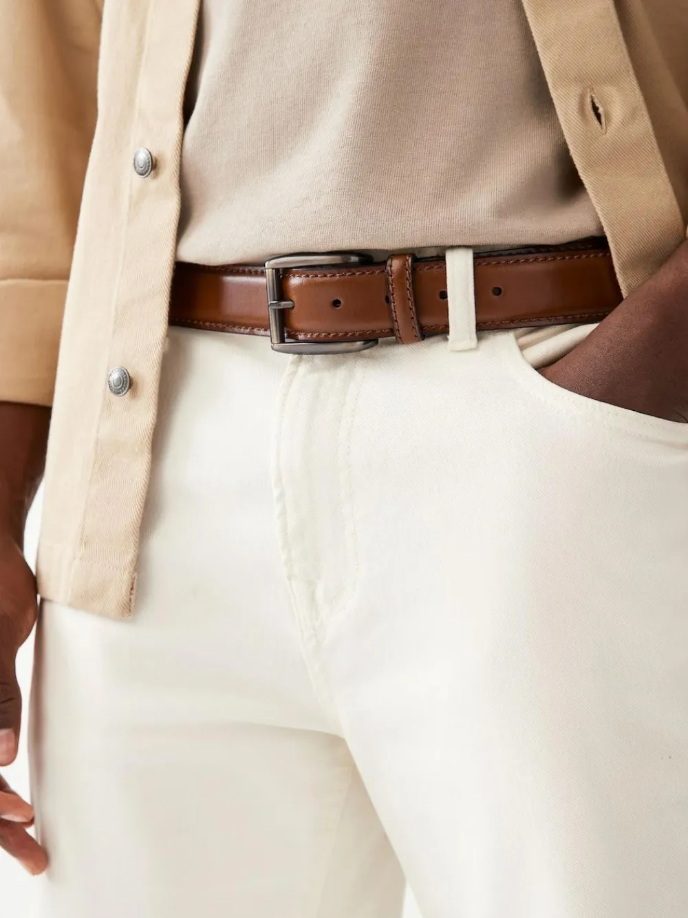 Sale Next Signature Formal Belt Tan Brown