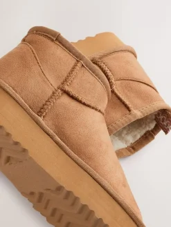 Discount Next Slipper Ankle Boots Tan Brown