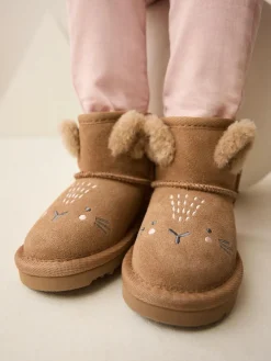 Hot Next Tan Brown Standard Fit (F) Suede Pull On Boots