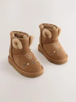 Hot Next Tan Brown Standard Fit (F) Suede Pull On Boots