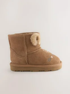 Hot Next Tan Brown Standard Fit (F) Suede Pull On Boots