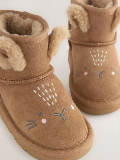 Hot Next Tan Brown Standard Fit (F) Suede Pull On Boots