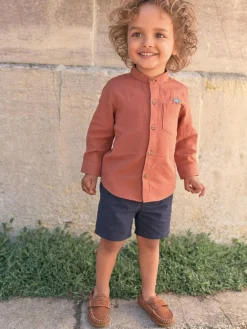 Next Standard Fit (F) Leather Penny Loafers with Touch and Close Fastening^BOY Occasionwear|Shoes