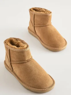 Next Standard Fit (F) Water Repellent Suede Short Pull-On Boots^ Boots|Boots & Wellies