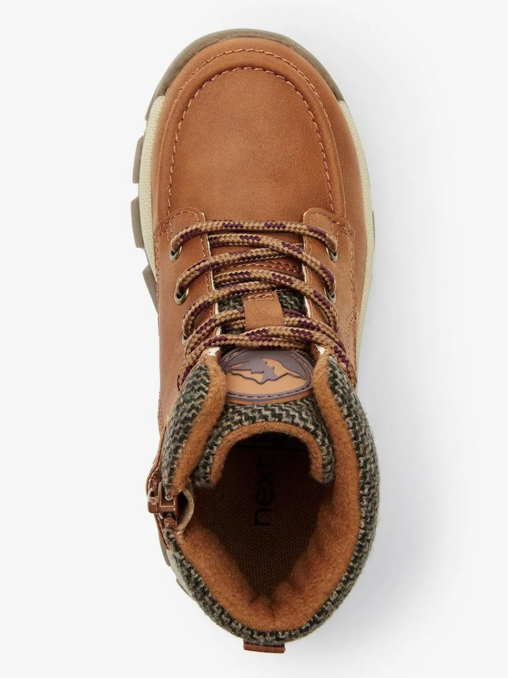 Online Next Standard Fit (F) Thinsulate Lined Walking Boots Tan Brown