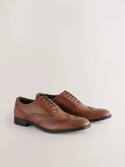 Next Standard Fit Leather Oxford Brogue Shoes^ Shoes