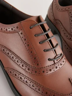 Next Standard Fit Leather Oxford Brogue Shoes^ Shoes