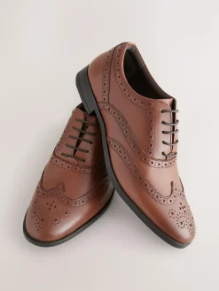 Next Standard Fit Leather Oxford Brogue Shoes^ Shoes