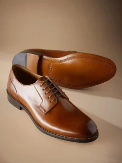 Next Standard Fit Signature Leather Sole Derby Shoes^ Shoes
