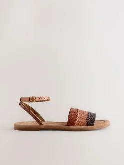 Next Standard/Wide Fit Woven Flat Sandals^Women Wide Fit & Extra Wide Fit